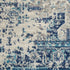 5' X 7' Ivory And Light Blue Floral Medallion Distressed Area Rug